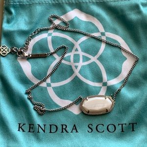 Kendra Scott “Dylan” Stone Pendant SILVER necklace